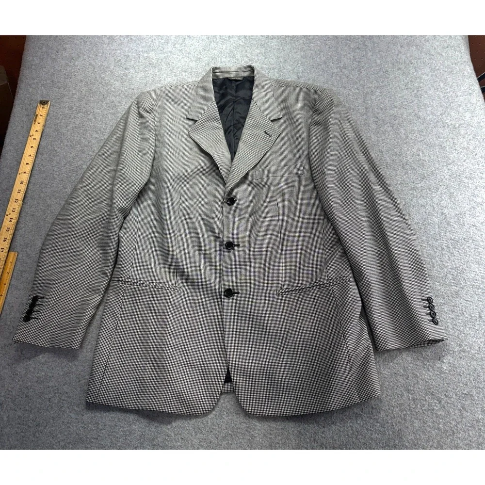 Banana Republic Men's Blazer 42R Houndstooth Wool-Cashmere Italian Made‎ Classic